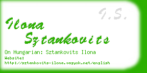 ilona sztankovits business card